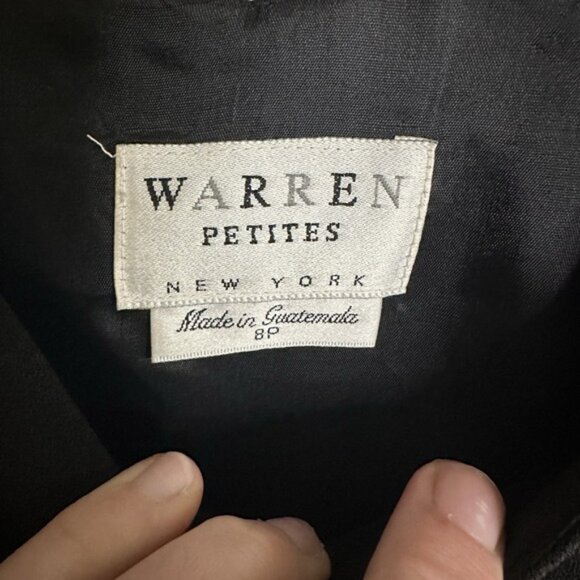 Warren Petites New York Black Dress Size 8 Petite Jewels Knee Length Formal - Picture 6 of 8